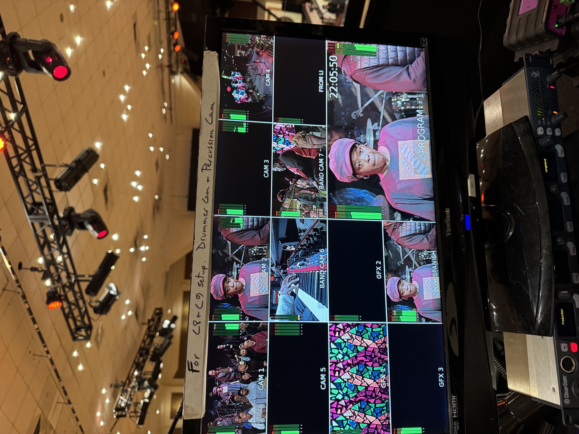Live event production with multi-cam setup